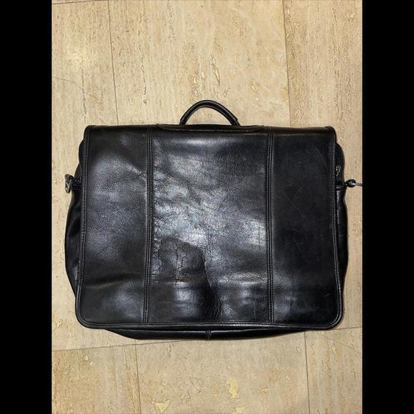 Dorado Black Leather Flap Brief By Dilana Lots Of Pockets
